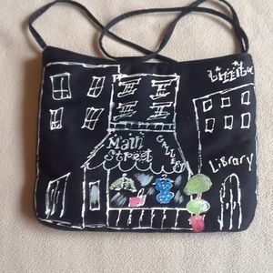 Bag Works hand-painted black crossbody